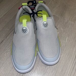 Chaps Gray and lime green Slip-On Sneakers